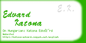 edvard katona business card
